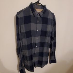 Banana Republic blue buffalo plaid button down